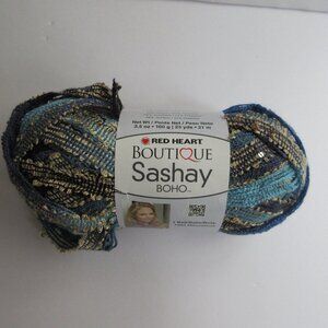 Red Heart Boutique Sashay Boho Yarn "Rendez-Vous" One Ball 100g NEW Sequins Mesh
